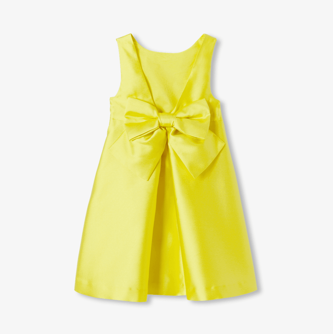 Jacadi Girl ceremony dress in Mikado satin - jaune soleil — image 3 of 3