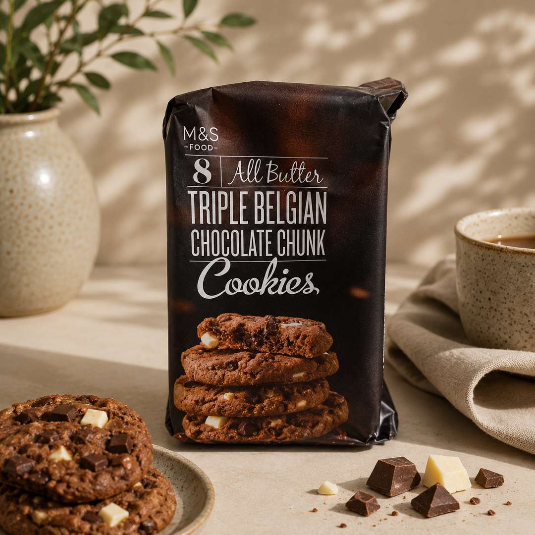 8 All Butter Triple Belgian Chocolate Chunk Cookies, 200g — image 1 of 2