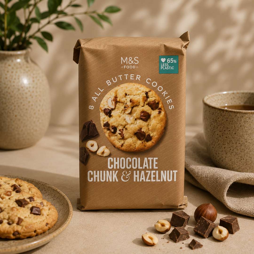 8 All Butter Belgian Chocolate Chunk and Hazelnut Cookies, 200g — image 1 of 2