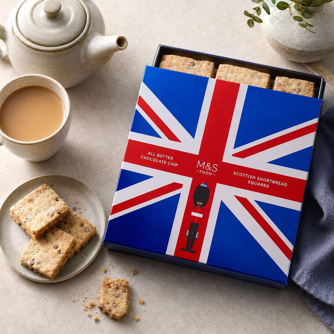 All Butter Scottish Shortbread Chocolate Chip Squares Tin, 200g — image 1 of 2