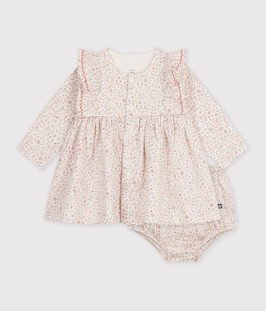 Petit Bateau Babies' floral print cotton dress — image 1 of 2