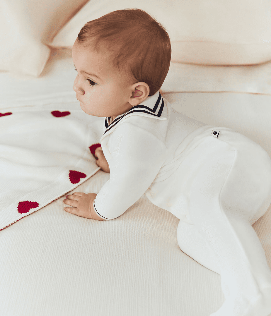 Petit Bateau Babies' footless cotton pyjama suit with a sailor collar — image 3 of 3