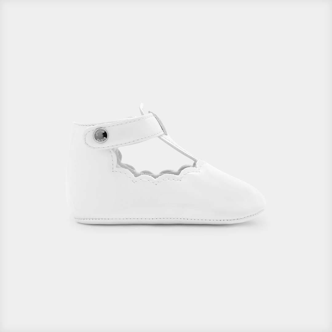 Jacadi Baby girl patent t-bar shoes - blanc jacadi — image 1 of 4