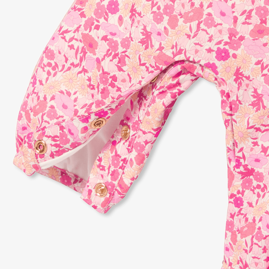 Jacadi Baby girl Liberty fabric overalls - rose/multico — image 3 of 3
